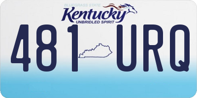 KY license plate 481URQ