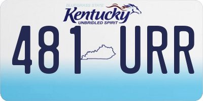 KY license plate 481URR