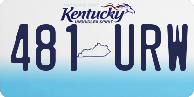 KY license plate 481URW