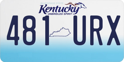 KY license plate 481URX