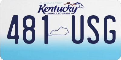 KY license plate 481USG