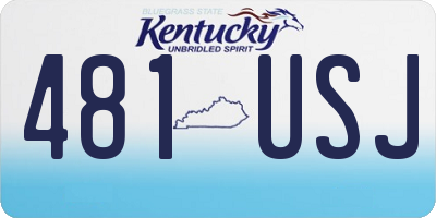 KY license plate 481USJ