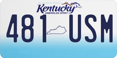 KY license plate 481USM