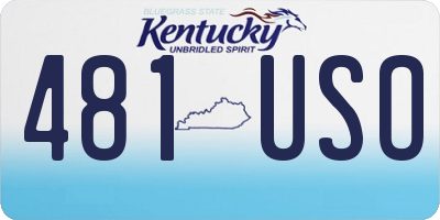 KY license plate 481USO