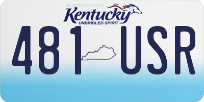 KY license plate 481USR