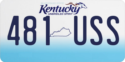KY license plate 481USS
