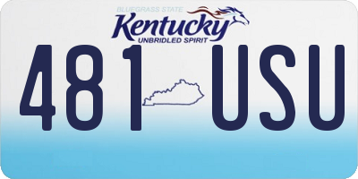 KY license plate 481USU