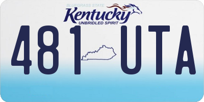 KY license plate 481UTA