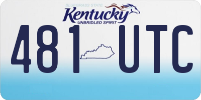 KY license plate 481UTC