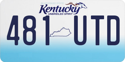KY license plate 481UTD