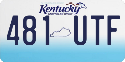 KY license plate 481UTF