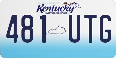 KY license plate 481UTG