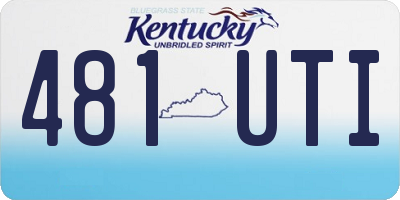 KY license plate 481UTI
