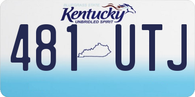 KY license plate 481UTJ