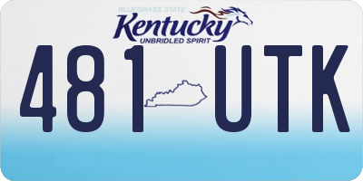 KY license plate 481UTK