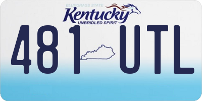 KY license plate 481UTL