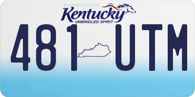 KY license plate 481UTM