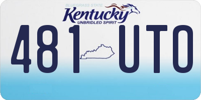 KY license plate 481UTO