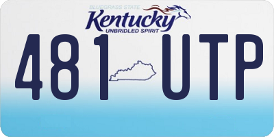 KY license plate 481UTP