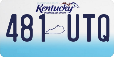 KY license plate 481UTQ