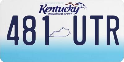 KY license plate 481UTR