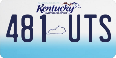 KY license plate 481UTS