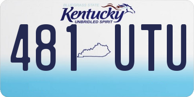 KY license plate 481UTU