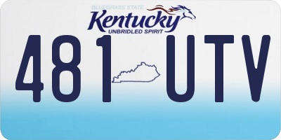 KY license plate 481UTV