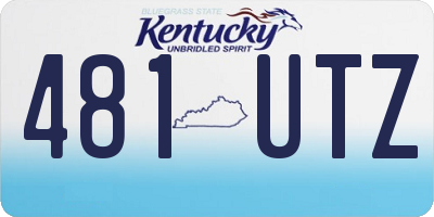 KY license plate 481UTZ