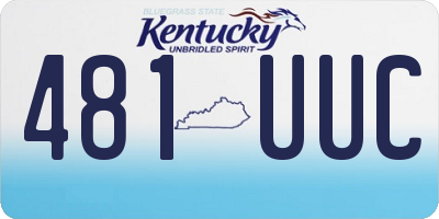KY license plate 481UUC