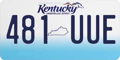 KY license plate 481UUE