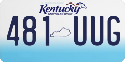 KY license plate 481UUG