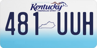 KY license plate 481UUH
