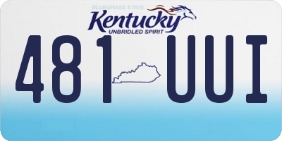 KY license plate 481UUI