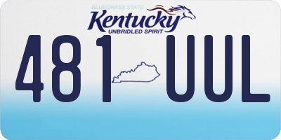 KY license plate 481UUL