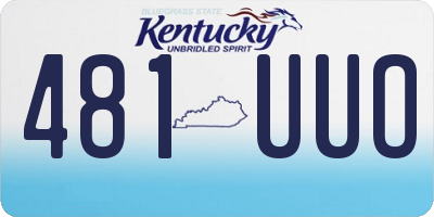 KY license plate 481UUO