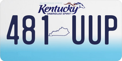 KY license plate 481UUP