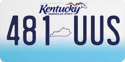 KY license plate 481UUS