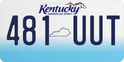 KY license plate 481UUT