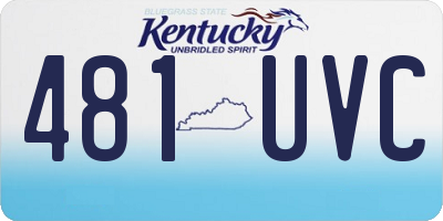 KY license plate 481UVC