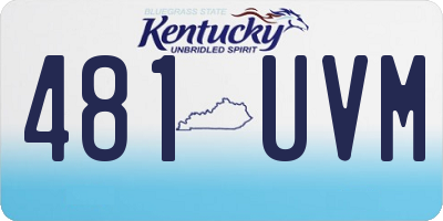 KY license plate 481UVM