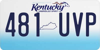 KY license plate 481UVP