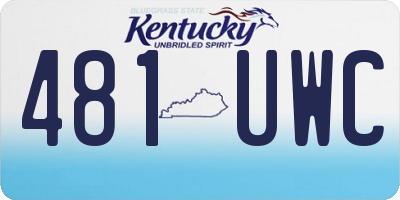 KY license plate 481UWC