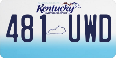 KY license plate 481UWD