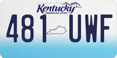 KY license plate 481UWF