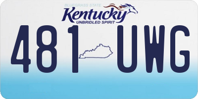KY license plate 481UWG