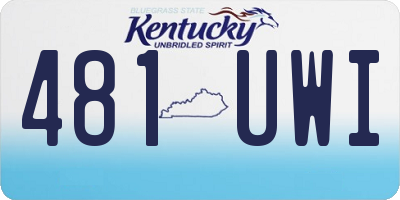 KY license plate 481UWI