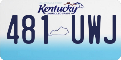 KY license plate 481UWJ
