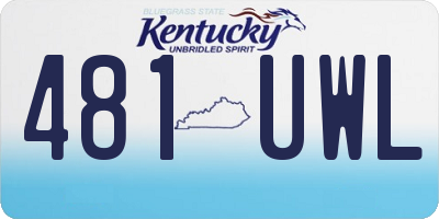 KY license plate 481UWL