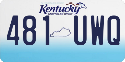 KY license plate 481UWQ